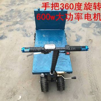 工厂电动瓷砖水泥平板车 进电梯工程车，室内装修手推车新选择